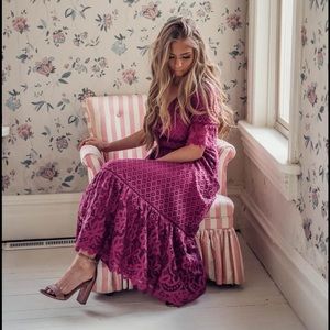 Jessakae Delancey street lace dress-magenta XS